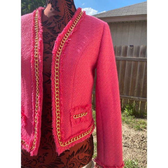 Pink and gold fitted blazer(short) - Picture 3 of 6